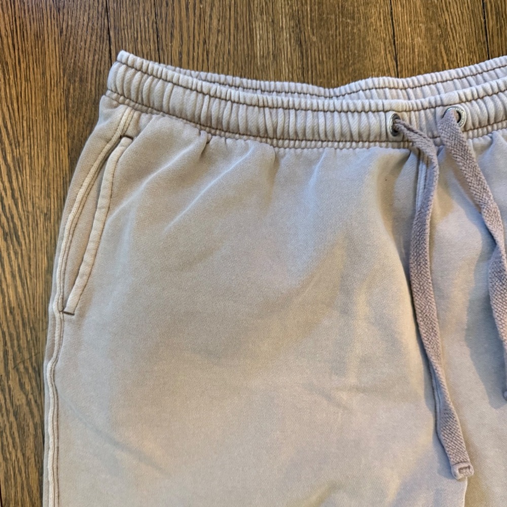 Aeropostale Fleece Jogger Sweatpants Tan Mineral Wash Size L 32x24 - Picture 2 of 8